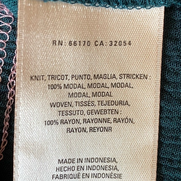 Anthropologie Meadow Rue Dusty Rose Soft Modal oversized Ruffled Boho Top. Sz M - Picture 14 of 15